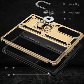 For Samsung Galaxy Z Fold4 Shockproof TPU + PC Phone Case(Gold)