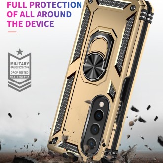 For Samsung Galaxy Z Fold4 Shockproof TPU + PC Phone Case(Gold)