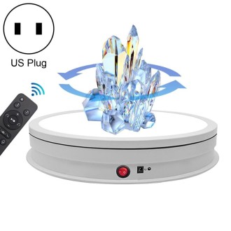 42cm LED Light Electric Rotating Display Stand Turntable, Power Plug:US Plug(White)