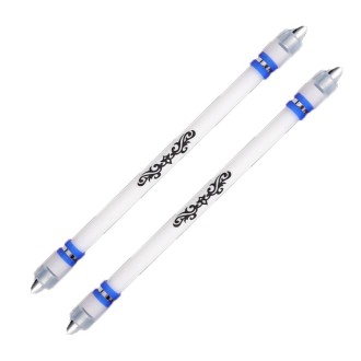 2 PCS Visual Spinning Pen Drop Resistant No Refill Rotary Pen Special(A7 Blue)