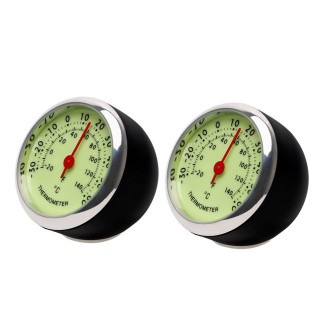 2 PCS Car Night Light Thermometer Humidity Meter Mechanical Mini Ornament(Thermometer)