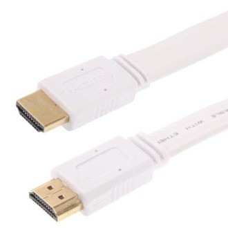 1.4 Version，Gold Plated HDMI to HDMI 19Pin Flat Cable, Support Ethernet, 3D, 1080P, HD TV / Video / Audio etc, Length: 0.5m  (