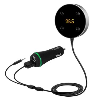 JRFC02 Multifunctional Car Bluetooth FM Receiver + Transmitter with Remote Controller, Support Hands-free Answer Phone & Smartph