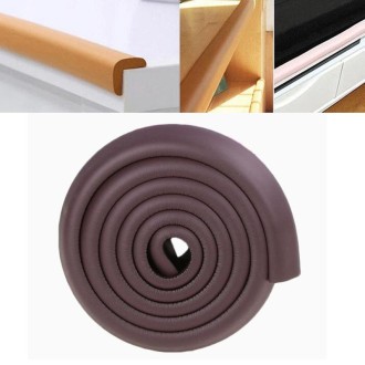 212cm Baby Edge Cushion Foam with Self-adhesive Tape(Coffee)