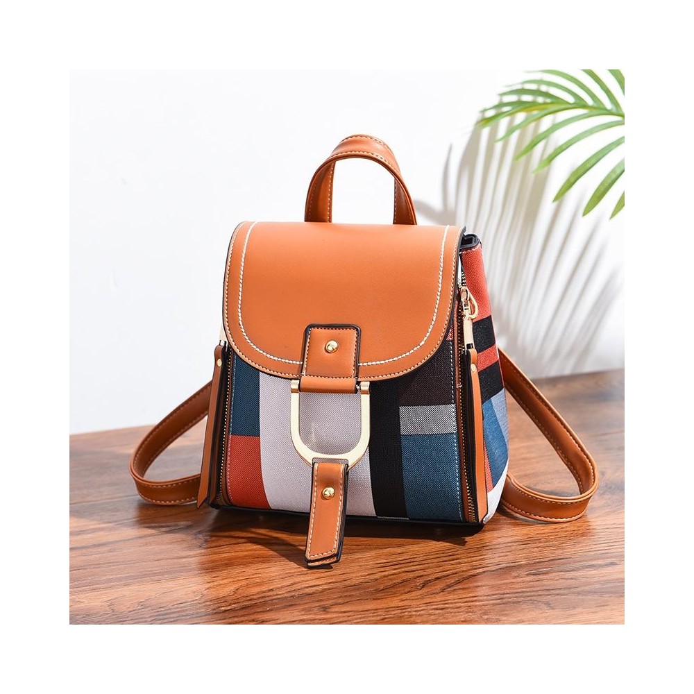 TFZ 959 PU Soft Leather Ladies Backpack(Soil Yellow)