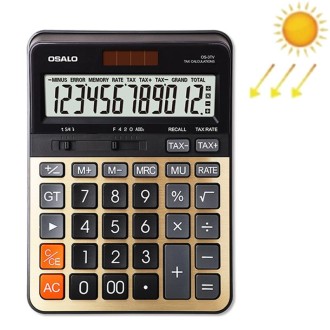 OSALO OS-3TV 12-digit LCD Screen Solar Dual Power Supply Desktop Calculator