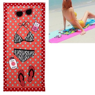 Summer Beach Towel  Absorbent Microfiber Bath Towels Adult Quicky-dry Camping Large Swimming Shower Yoga Sport Towels(Bikini Red