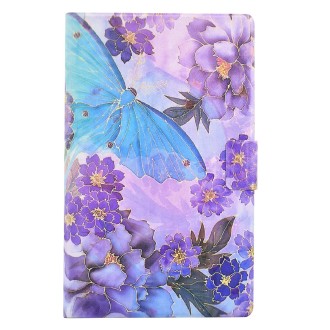 For Samsung Galaxy Tab A 10.1 2016 T580 Coloured Drawing Smart Leather Tablet Case(Peony Butterfly)