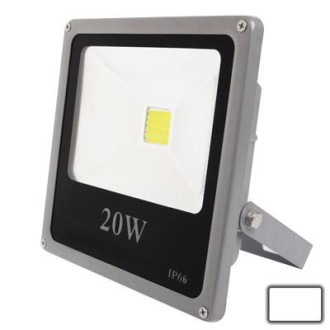 20W High Power Waterproof Floodlight, White Light LED Lamp, AC 85-265V, Luminous Flux: 1800lm