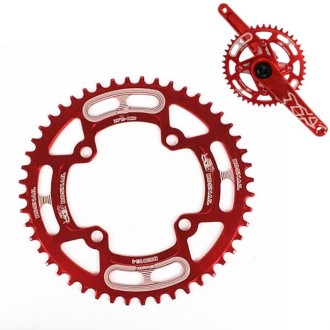 Snail Positive And Negative Tooth Discs Mountain Bike Single Disc Large Tooth Disc 104mm Bcd, Specification:48T(Red)