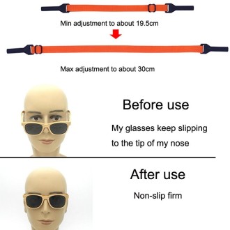 10pcs Long Style Glasses Non-Slip Rope Adjustable Elastic Sports Legs Anti-Drop Fixed Strap(Light Blue)