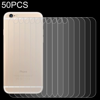 50 PCS for iPhone 6 / 6S 0.26mm Explosion-proof Back Screen Protector Tempered Glass Film