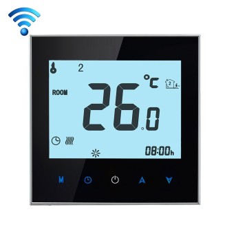 BHT-1000-GA-WIFI 3A Load Water Heating Type Touch LCD Digital WiFi Heating Room Thermostat, Display Clock / Temperature / Period