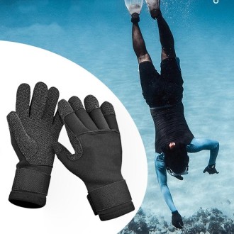 DIVESTAR 5mm Non-slip Wear-resistant Gloves Stab-resistant Diving Gloves, Size: XL