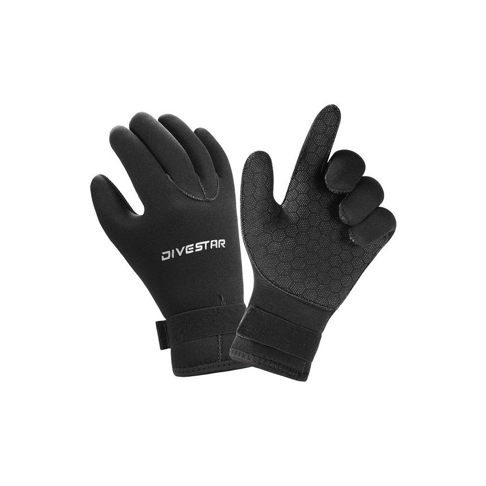 DIVESTAR Diving Gloves Cut & Stab Resistant Sports Gloves, Model: 5mm, Size: S