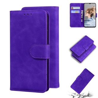 For Blackview A80 Skin Feel Pure Color Flip Leather Phone Case(Purple)