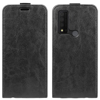 For TCL 30V 5G R64 Texture Single Vertical Flip Leather Phone Case(Black)