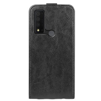 For TCL 30V 5G R64 Texture Single Vertical Flip Leather Phone Case(Black)