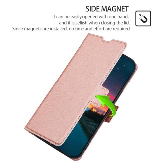 For Itel Vision 1 Pro Ultra-thin Voltage Side Buckle PU + TPU Leather Phone Case(Rose Gold)