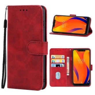 Leather Phone Case For BQ Vsmart Joy 1 Plus(Red)