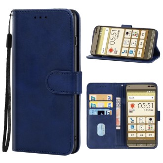 Leather Phone Case For Kyocera Basio 3(Blue)