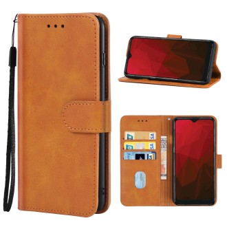 Leather Phone Case For Vodafone Smart V11(Brown)