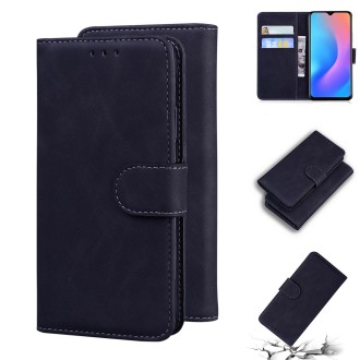 For Blackview A60 Pro Skin Feel Pure Color Flip Leather Phone Case(Black)