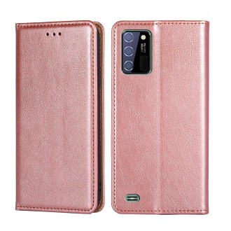 For Oukitel C25 Gloss Oil Solid Color Magnetic Leather Phone Case(Rose Gold)