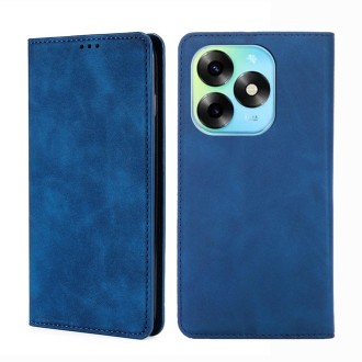 For Itel S23 Plus 4G Skin Feel Magnetic Leather Phone Case(Blue)