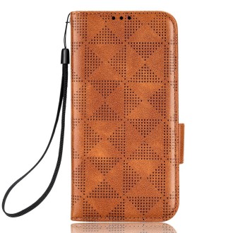 For TCL 30 Z T602DL Symmetrical Triangle Leather Phone Case(Brown)