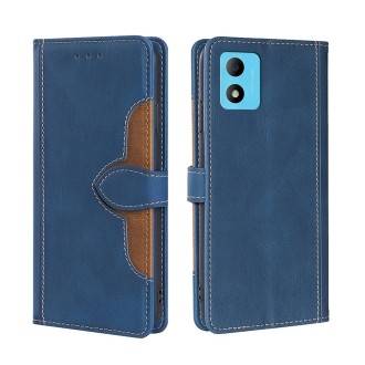 For TCL 305i Skin Feel Magnetic Buckle Leather Phone Case(Blue)