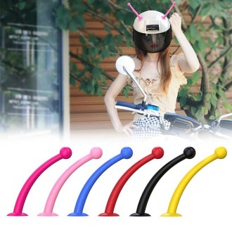 4PCS Motorcycle Helmet Soft Silicone Tentacle Sucker Decoration(Peach Red)