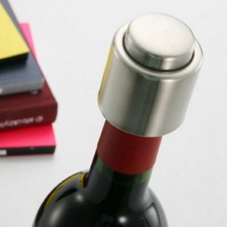 Push Stainless Steel Red Wine Stopper Champagne Stopper, Style:Wordless Champagne Stopper