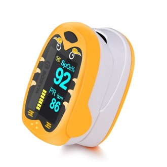 Pediatric Finger Pulse Oximeter Neonatal Blood Oxygen Children Kids Rechargeable USB Infant Blood Oxygen Monitor(Orange)