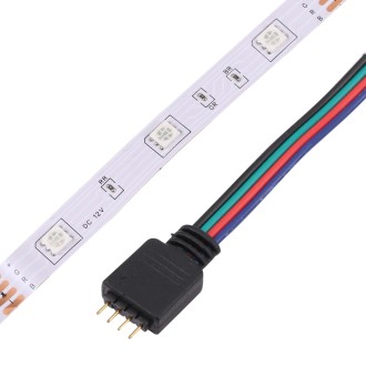 2pcs Bare Board 5050 SMD RGB LED Rope Light, 30 LED/m, Length: 5m, 12V 2A 100-240V, with 24 Keys Doodle Controller (EU Plug)