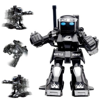 777-615 Battle RC Robot 2.4G Body Sense Remote Control Toys For Kids Gift Toy Model Mini Smart Robot Battle Toys For Boys(Black)