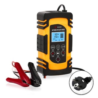 DEMUDA DC-80 Car Battery Charger 12V/24V Intelligent Pulse Repair Type Lead-acid Battery, Plug Type:EU Plug(Yellow)