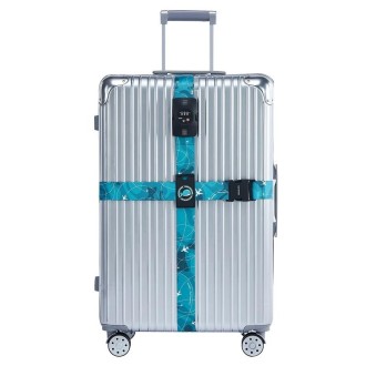 Luggage Cross Flying Landmark Customs Binding Belt, Color: TSA Blue