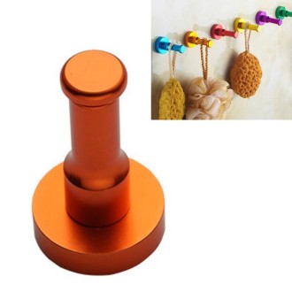 Color Personality Space Aluminum Round Hook Single Hook Kitchen Color Clothes Hook No Rust (Orange)