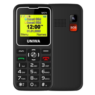 UNIWA V171 Mobile Phone, 1.77 inch, 1000mAh Battery, 21 Keys, Support Bluetooth, FM, MP3, MP4, GSM, Dual SIM, with Docking Base(