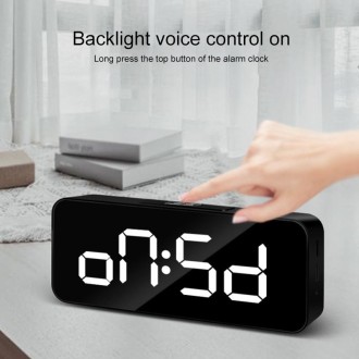 XM905 Multifunctional Voice-activated Alarm Clock LED Electronic Wall Clock (White)