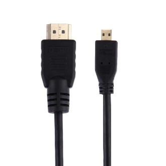 1.5m Micro HDMI to HDMI 19 Pin Cable, 1.4 Version, Support 3D 