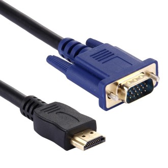 HDMI Male to VGA Male 15PIN Video Cable(Black)