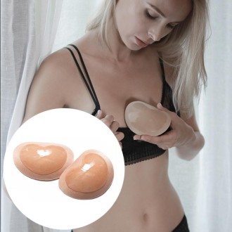 Women Silicone Bra Pad Nipple Cover Stickers Patch Inserts Sponge Bra(Skin)