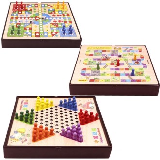 3 in 1 A Model Wooden Multifunctional Parent-Child Interactive Children Educational Chessboard Toy Set