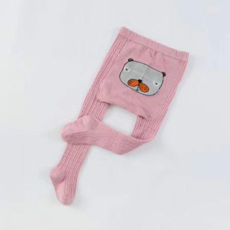 Cartoon Cute Baby Girls Soft Cotton Tight Pantyhose, Size:M(Pink)