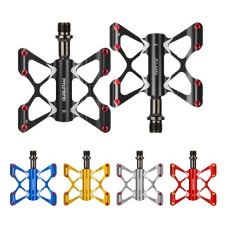 PROMEND PD-M56 1 Pair Mountain Bicycle Aluminum Alloy 3-Bearings Pedals (Red)