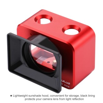 PULUZ for Sony RX0 Aluminum Alloy Protective Cage + 37mm UV Filter Lens + Lens Sunshade with Screws and Screwdrivers(Red)