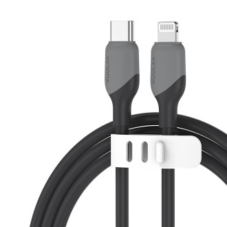 KUULAA KL-X57 30W USB-C/Type-C to 8 Pin Liquid Silicone MFI Data Cable, Length:2m(Black)