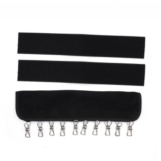 Adhesive Hanger Detachable Travel Folding Portable Hat Clip Hanger Bathroom Cloth Clothes Clip(Black)